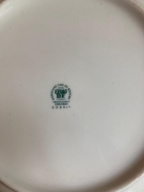 ☆ 1/64 Cocodake Plate ⑤　　　　　　【数量限定】 Real Cobalt Decorative Plate 25 Cm ,display Plate Blue Roses