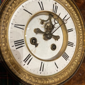 Antique Mid-1800s Machenaud Clock with Ornate Details, Collectible Clock, Vintage Decor, Home Office Decor, Rare Find
