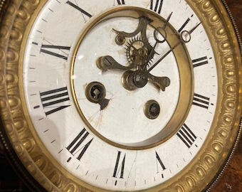 Antique Mid-1800s Machenaud Clock with Ornate Details, Collectible Clock, Vintage Decor, Home Office Decor, Rare Find