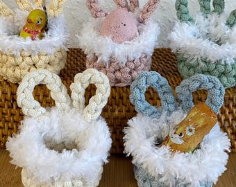 Kleine Osterkörbchen zum Füllen | Hasenkörbchen | Osternest Kinder | Eierkörbchen Ostern | Ostereiernest mini | Tischdeko Ostern| Eierbecher