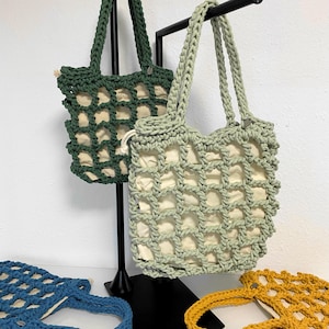 Shopper Tasche|  Häkeltasche zum Umhängen| Netztasche modern| Umhängetasche gehäkelt| gehäkelte Strandtasche groß| Häkel Tasche Beuteltasche