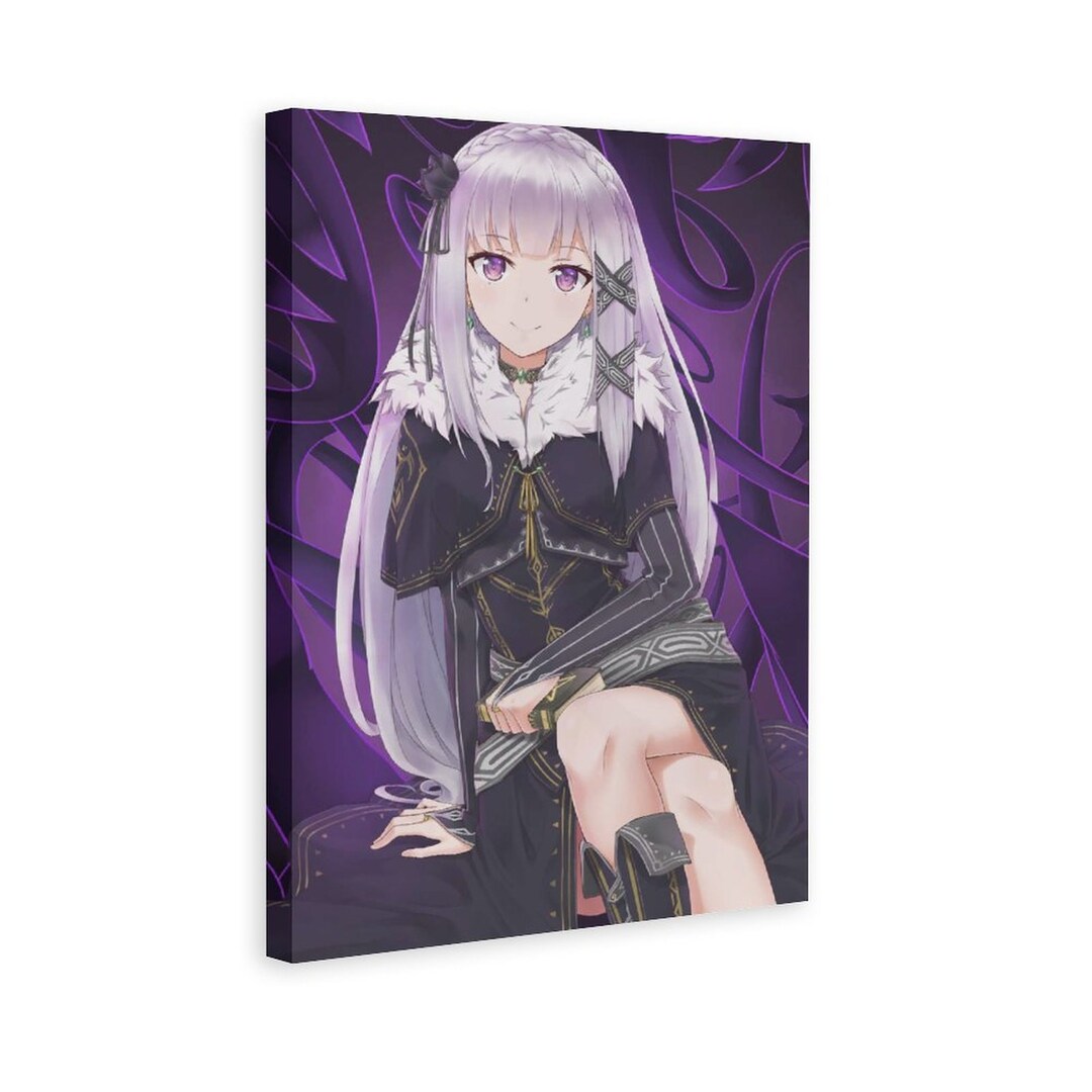 Re Zero Emilia Witch of Envy Satella Poster Canvas Print Etsy