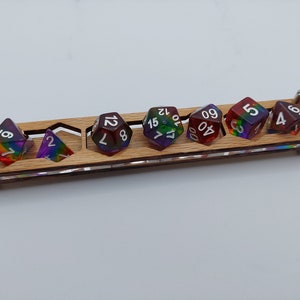 Customizable Hardwood Open Dice Display Tray - Premium Role-playing Game Accessory - Table Top Gaming Dice Holder