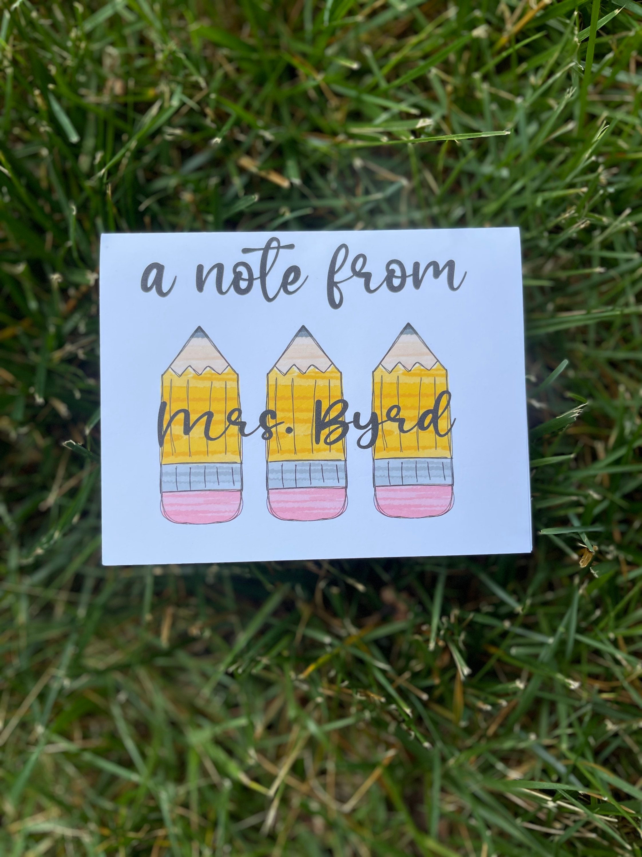 Teacher Stationery Set Personalized Notecards Personalized Etsy