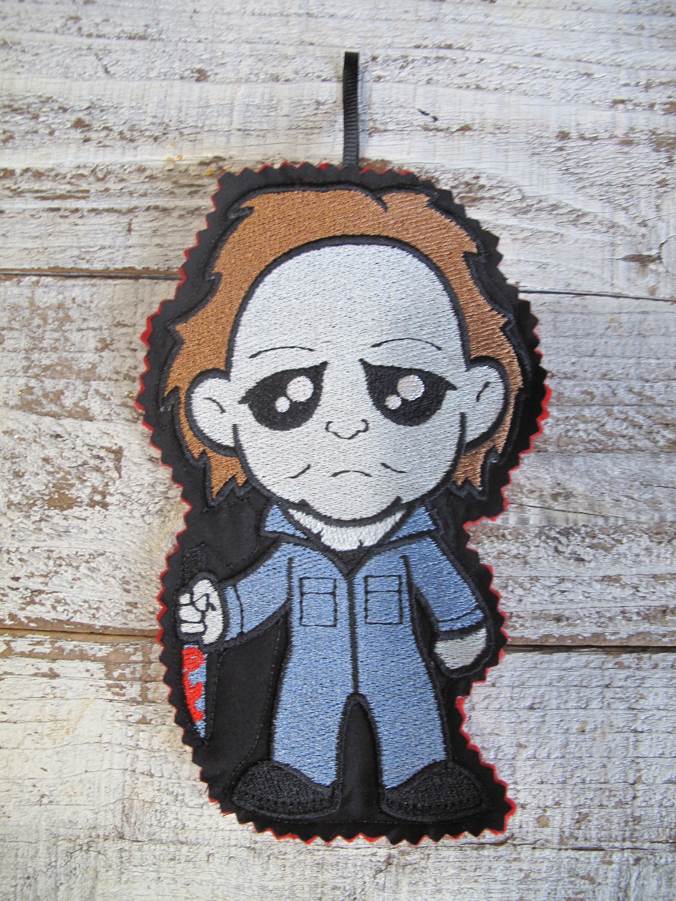 Handcrafted Machine Embroidered - Creepy Horror Character Ornaments ...