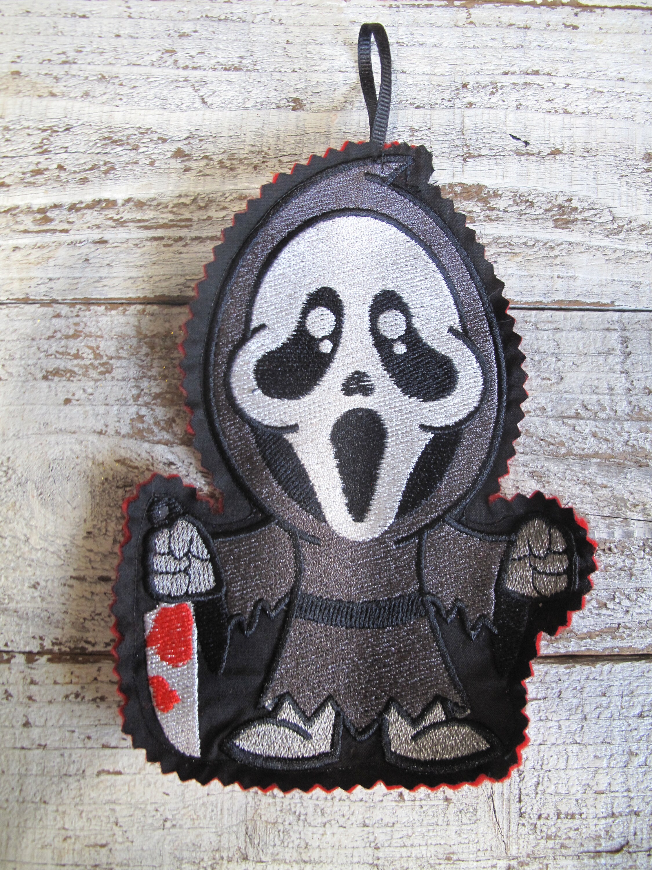 Handcrafted Machine Embroidered - Creepy Horror Character Ornaments ...