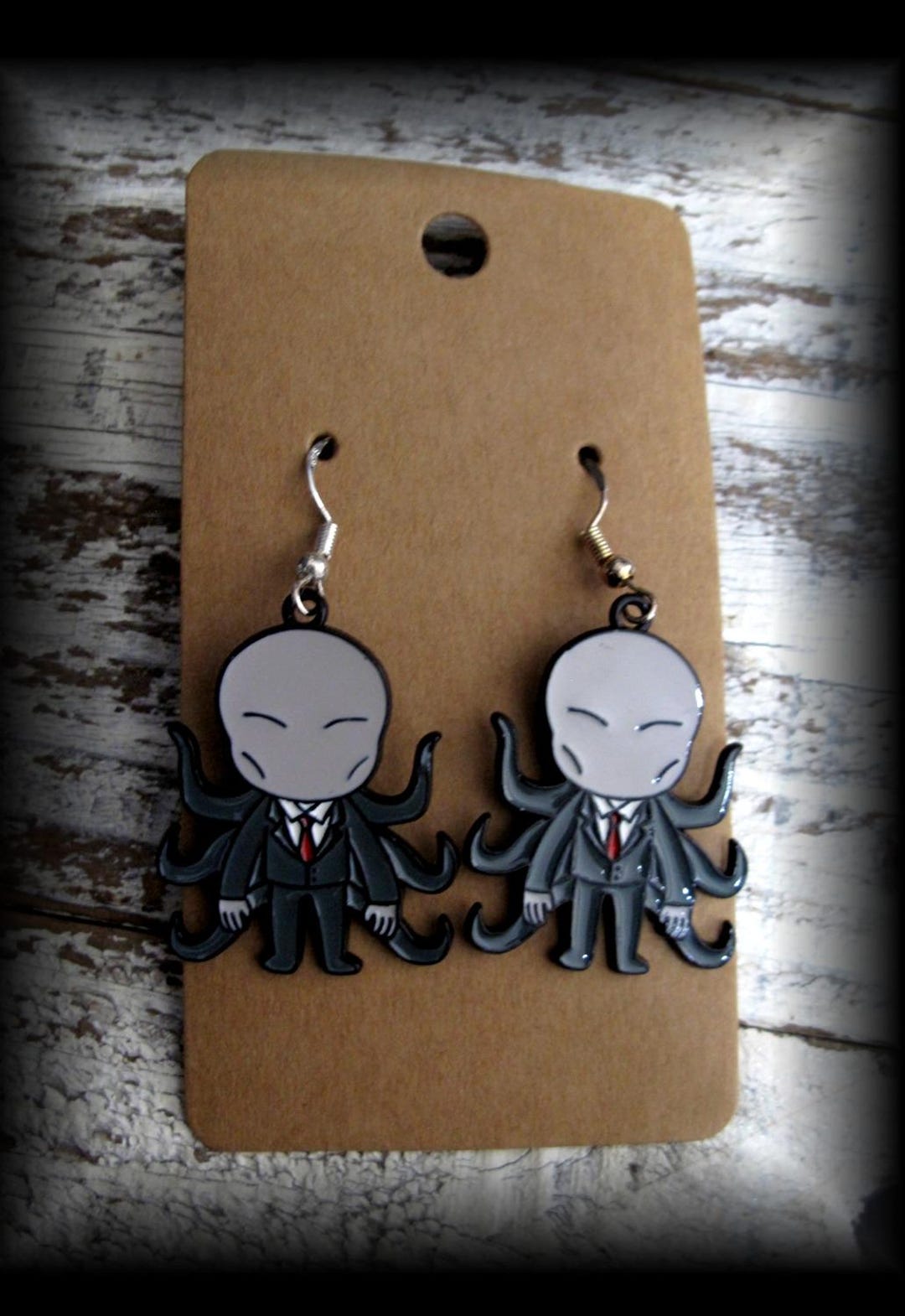 Horror Movie Enamel Dangle Earrings: Evil Multi-armed Dude - Etsy