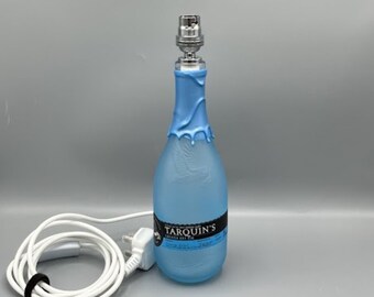 Tarquins Gin Bottle, Table Lamp, gin lovers gifts, quirky gifts, blue accessories, desk light, funky lamp
