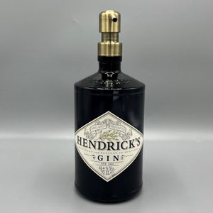 Large Hendricks Soap Dispenser, gin lovers gift, unusual gift, quirky gift, black soap pump, bathroom accessory, Brushed Gold