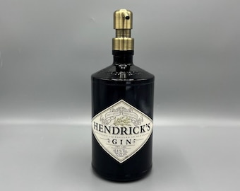Hendricks Gin Bottle Soap Dispenser | Upcycled Gin Bottle | Quirky Kitchen Accessory | Black Bathroom Decor | Eco Friendly Gift