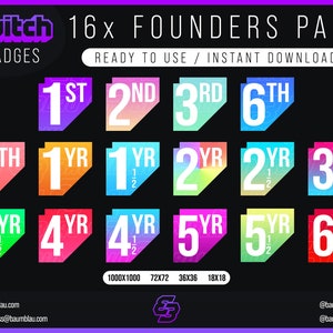 Founders Sub Badges Twitch Transparent Version Cheer/Sub Badges Twitch Founder Twitch Emotes Founder Sub Badges Twitch image 2