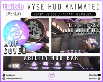 Animated Valorant Vyse Stream Overlay HUD (Instant Download)