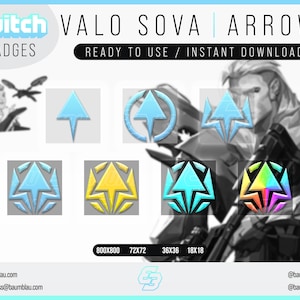 Twitch Sub Badges / Cheer Bit Badges - Valorant Sova | Twitch Badges Sova Style