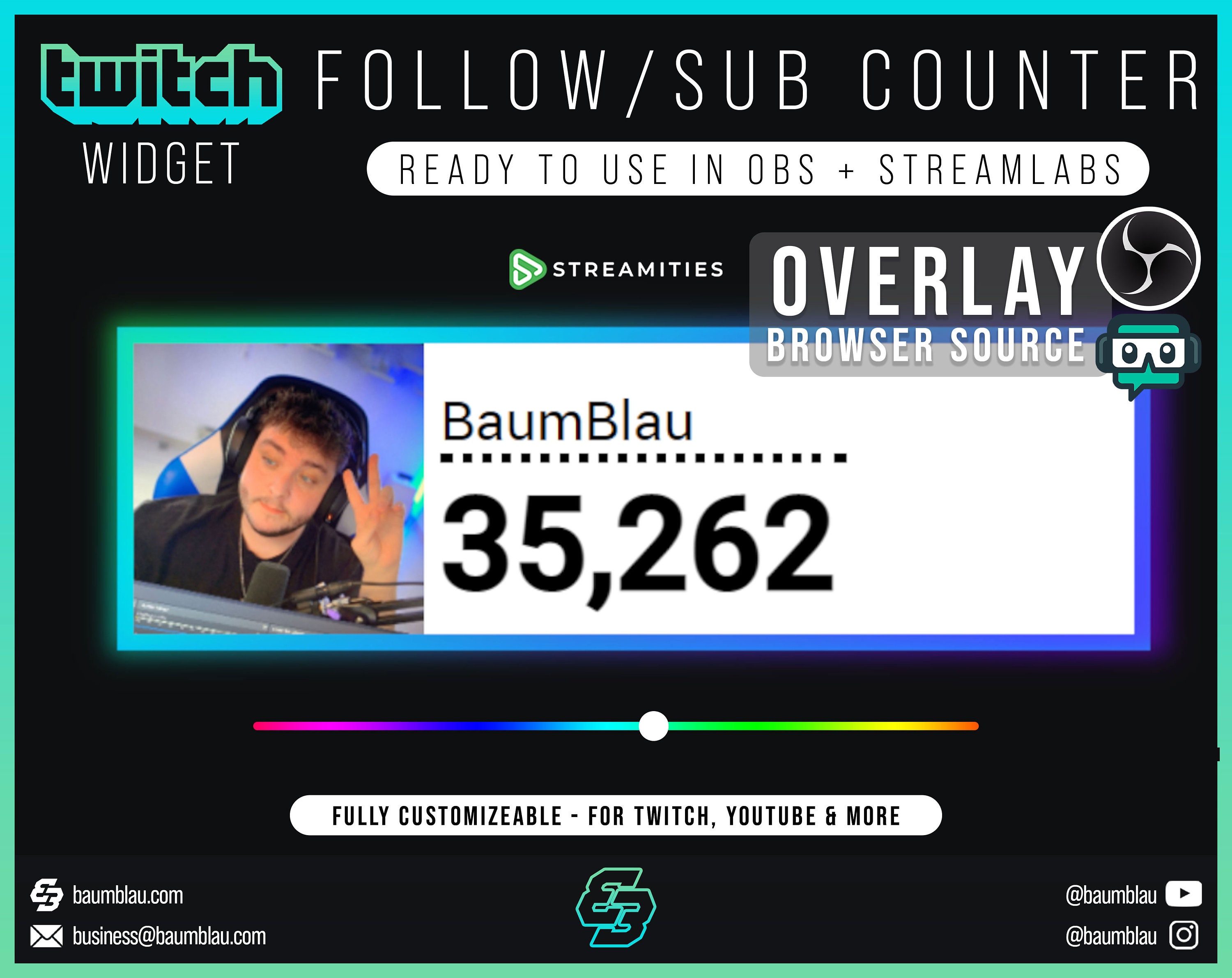 How To Add Live Subscriber Count or Follower Count to Streamlabs OBS 