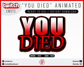 Animated Twitch Emote: You Died (Instant Download)