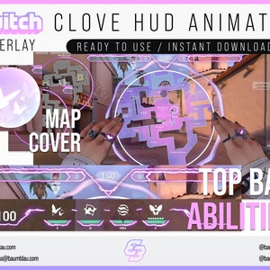 Valorant Clove Overlay HUD Animated | HUD Customizable | Valorant Clove Stream Overlay Hud | Valo Stream Overlay for Twitch, OBS or YouTube