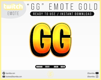 GG Emote | Twitch Emote | Instant Download