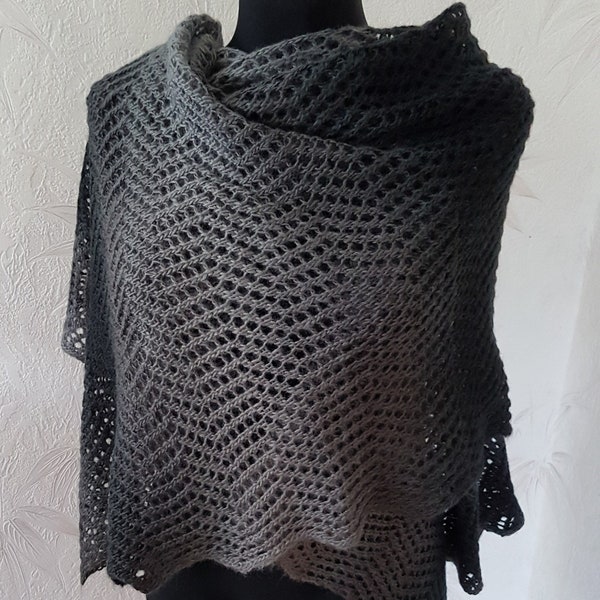 Black Grey Scarf - Etsy