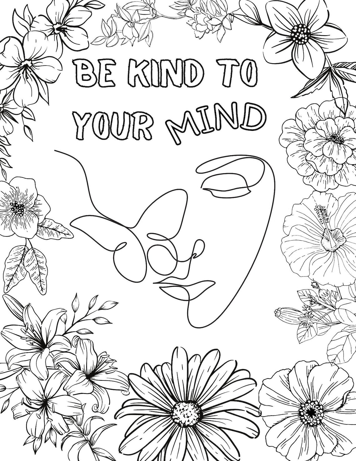 Mental Health Coloring Page Etsy - Il 1140xN.6312028993 Ewqs