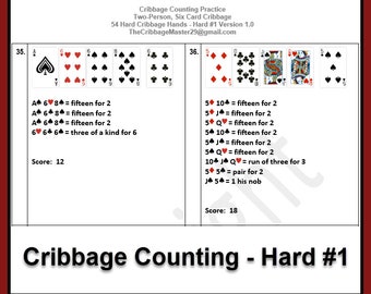 Cribbage tellen HARD - Oefen HARD Cribbage Handen
