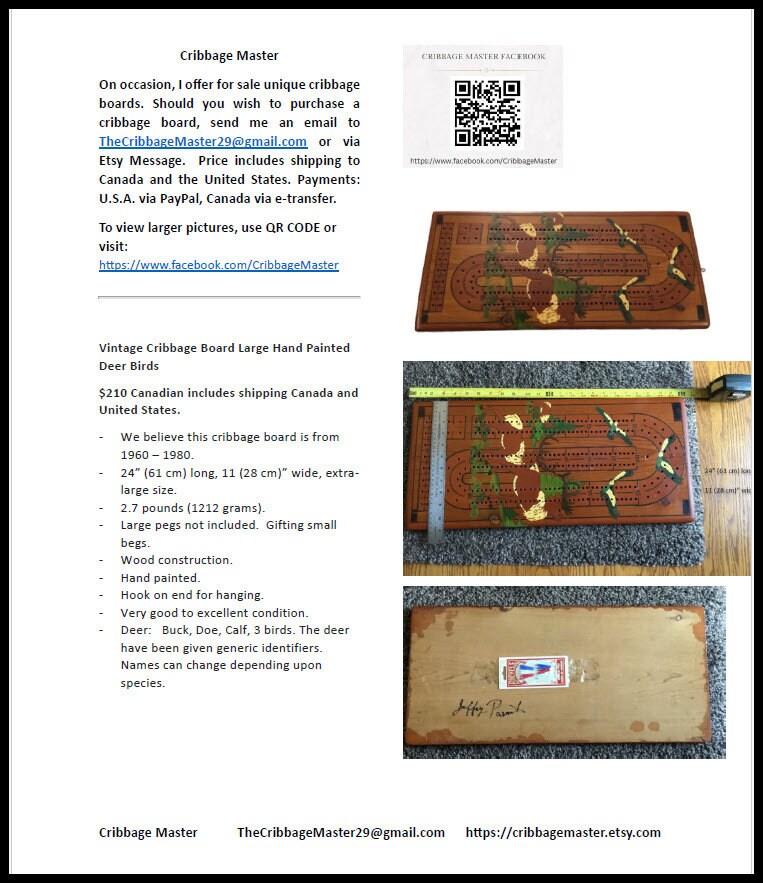 Cribbage Counting EASY - Practice EASY Cribbage Hands - Etsy