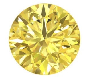 Certified Vivid Yellow Moissanite Round Wholesale GRA Cer VVS Best Quality Bonded Yellow Moissanite All Sizes Ships from USA Fast Service