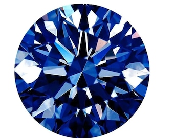 Certified Deep Blue Moissanite Round Wholesale GRA Certificate VVS Best Quality Moissanite Diamond All Sizes Ships from USA Fast Delivery