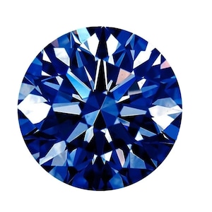 Certified Deep Blue Moissanite Round Wholesale GRA Certificate VVS Best Quality Moissanite Diamond All Sizes Ships from USA Fast Delivery