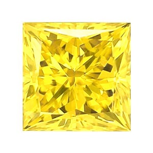 Certified Vivid Yellow Moissanite Princess Wholesale GRA Cert VVS1 Quality Bonded Yellow Moissanite All Sizes Ships from USA Fast Delivery