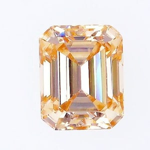 Golden Yellow Emerald Cut Moissanite: VVS GRA Certified Gemstone