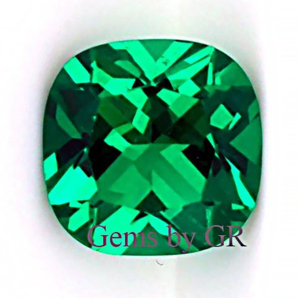 Emerald Cushion Lab Grown Vibrant NanoCrystal Wholesale AAA Faceted  Top Quality Loose Stone 10mm Fast Shipping USA Perfect Jewelry Making