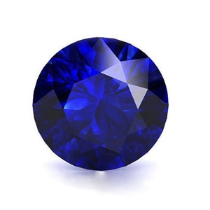Lab Sapphire Round NanoCrystal Blue Sapphire Simulated Sapphire AAA Wholesale Faceted Top Quality Loose All Sizes Fast Shipping from USA