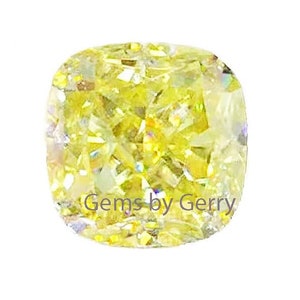 Certified Lite Yellow Peachy Moissanite Cushion Wholesale GRA Certificate VVS1 Quality Moissanite All Sizes Ships from USA Fast Delivery
