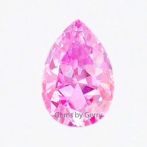Certified Sakura Pink Moissanite Pear Shape Wholesale GRA Certificate VVS1 Quality Bonded Pink Moissanite Ships from USA Fast Delivery