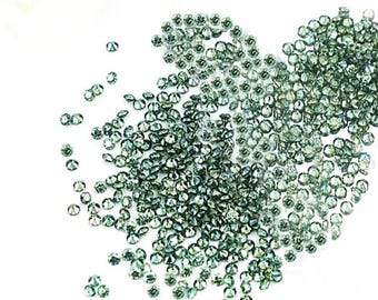 Green Moissanite Melee: Round Loose Stones for Micro Pave Setting
