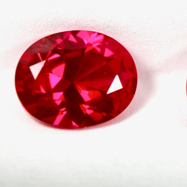 Lab Grown Ruby Corundum AAA Wholesale OVAL Cut Faceted Lab Created Top Quality Loose 8mX10m 10mX12m