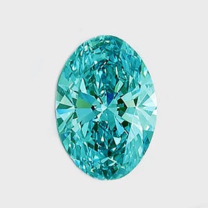 Lt Aqua Blue Oval Moissanite: VVS Gemstone with GRA Certificate