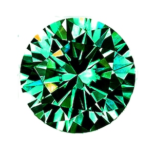 Moissanite Deep Green Round Cut VVS1 Wholesale Moissanite Vivid Intense Medium Green Loose Gemstone Certified Perfect for Jewelry Making