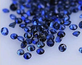 Royal Blue Sapphire Melee: Lab Grown Corundum Round Stones - Wholesale