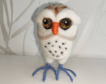 Olaf the wise needle felted owl pure wool