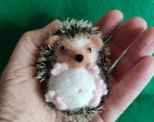 Iggy the cute needle felted hedgehog, pure wool