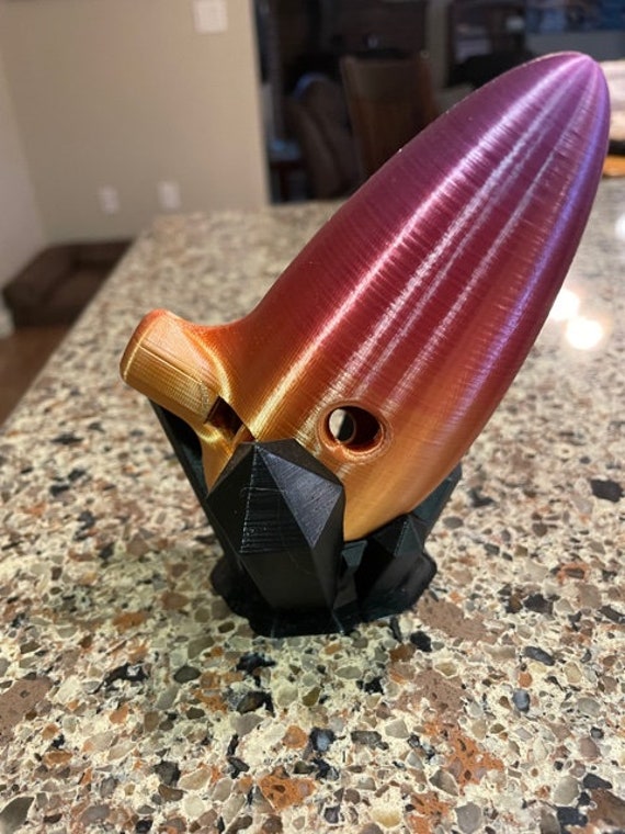 3d Printed Ocarina of Time Sitting in Crystal Stand | Etsy