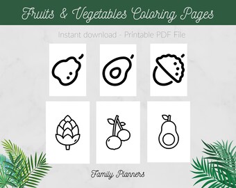 Download Veggie Coloring Book With Photos Etsy