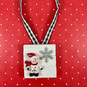 Wood Christmas Ornament, Rustic Ornament, Christmas Tree Decor, Jenga Block, Handmade Ornament, Farmhouse Christmas Decor, Ornaments, XMAS
