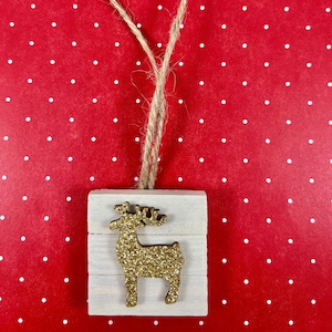 Wood Christmas Ornament, Rustic Ornament, Christmas Tree Decor, Jenga Block, Handmade Ornament, Farmhouse Christmas Decor, Ornaments, XMAS