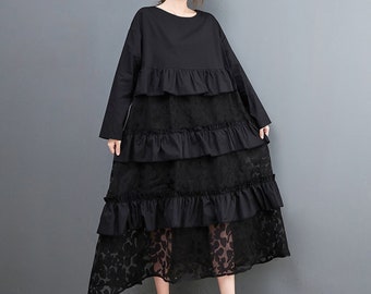 Black Lace Dress - Etsy