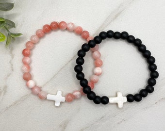 Cross Bracelet | Religious Gift | First Communion Gift | Faith Bracelet | Christian Gifts | Sunday School Teacher Gift