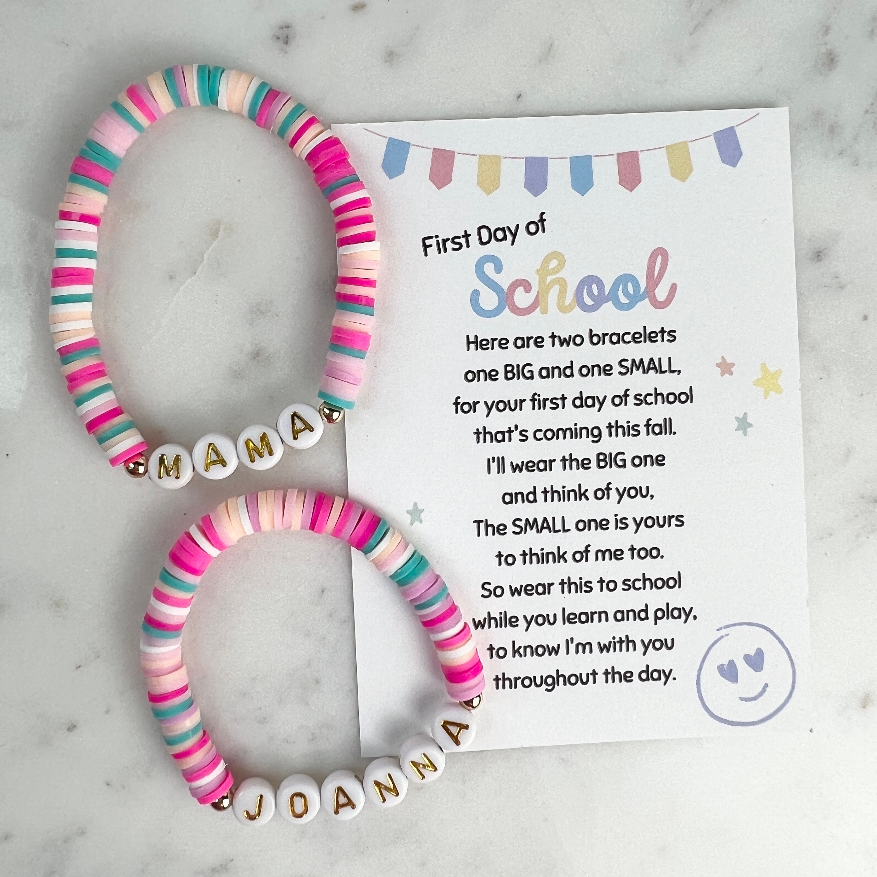 Dropship Desimtion Mothers Day Gifts; Mother Daughter Bracelets Set For 2;  3; 4; 5; 6.Matching Heart Back To School Bracelets For Mommy And Me Easter  Gifts For Girl to Sell Online at