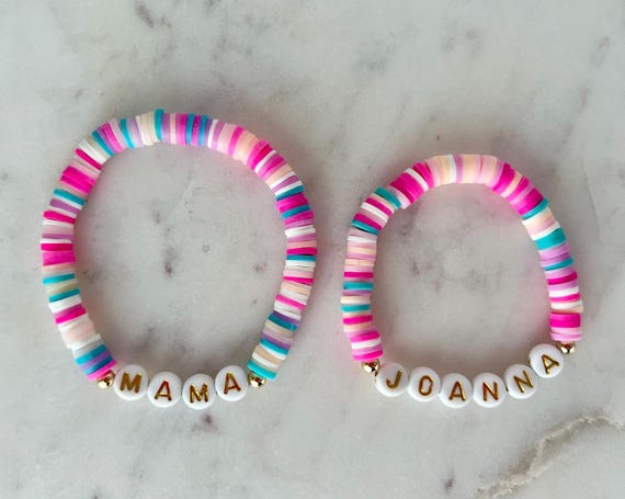 Mama and Mini Bracelet Set | Back to School Gift | Mommy and Me Matching Bracelet Set | First Day of Kindergarten | Girl Mom Gift