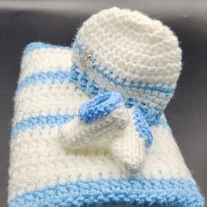 Micro Preemie Decke & Mütze mit passenden Booties